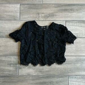 Wells grace lace crop top